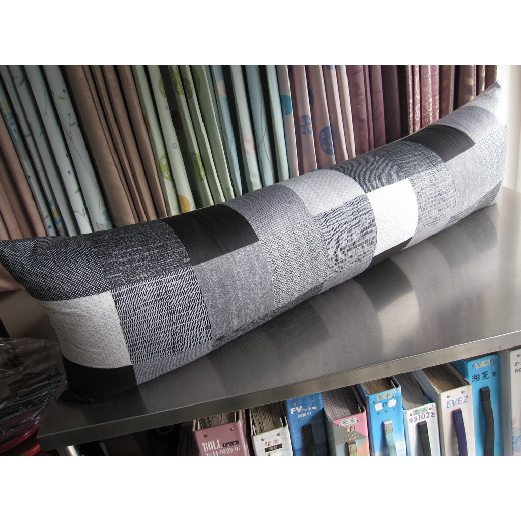 超長抱枕150cm 45cm 100 精梳棉 9807黑 1250 台灣製 倈利寢飾窗簾 蝦皮購物