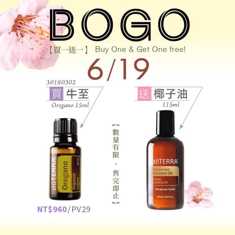 多特瑞BOGO~買牛至送椰子油~