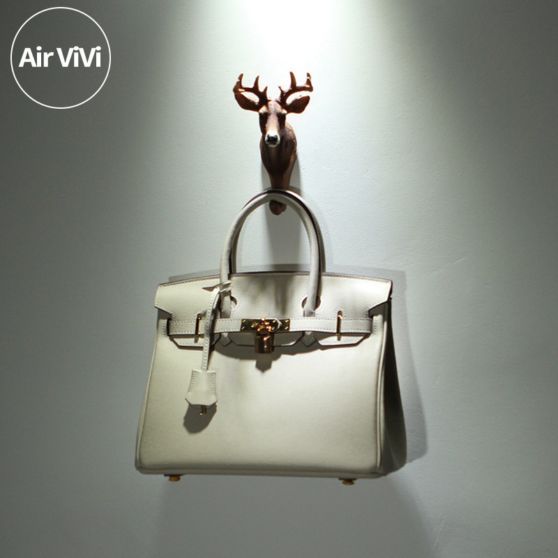 Airvivi 經典時尚手掌紋牛皮鉑金包真皮女包手提包歐美風品質包包