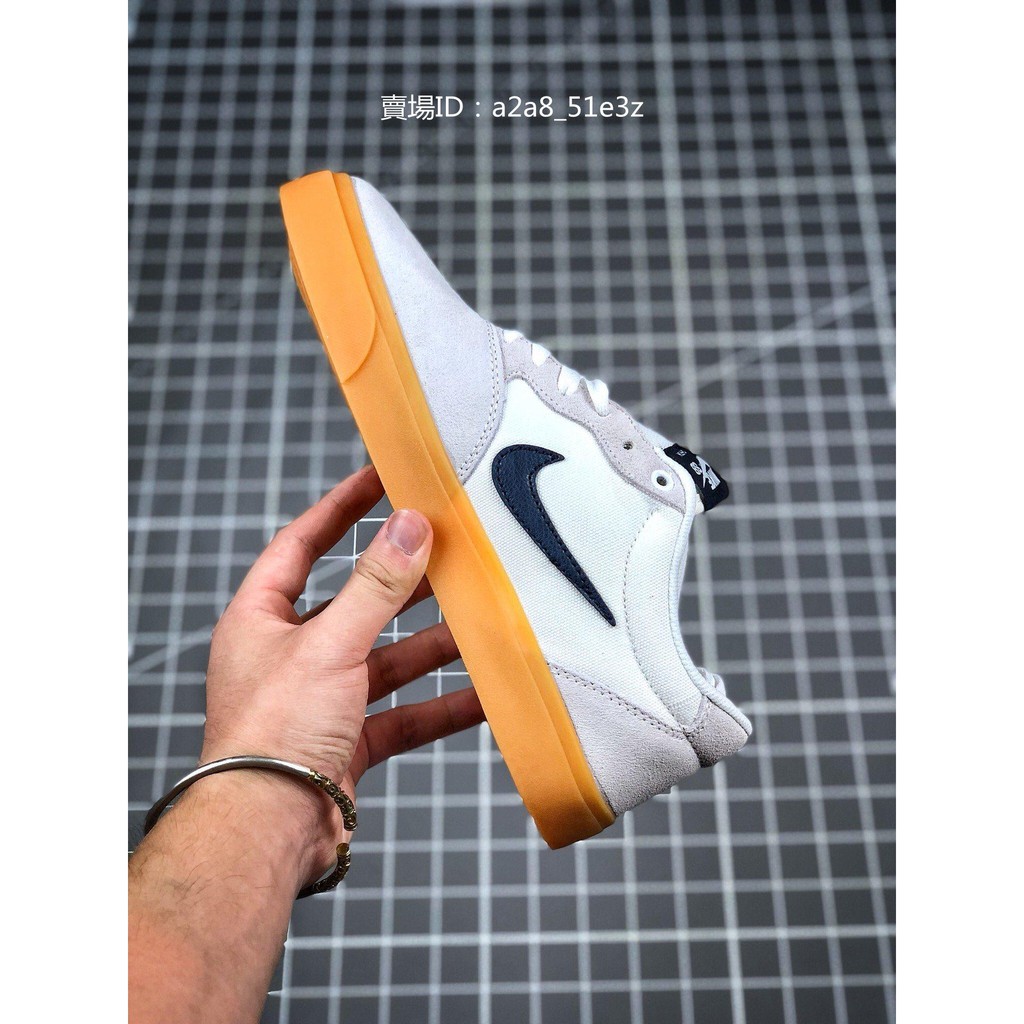 耐克nike Sb Chron Slr 皮面拼色帆布低幫板鞋運動休閒男女跑步慢跑籃球鞋55 蝦皮購物