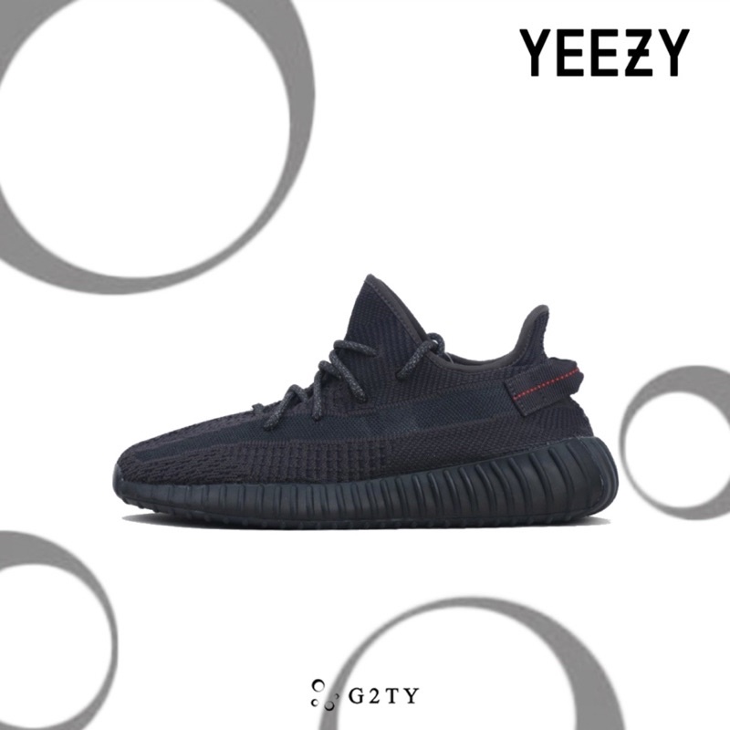 [G2TY] Adidas Yeezy Boost 350 V2 Black 黑天使 鞋帶反光 黑魂 FU9006