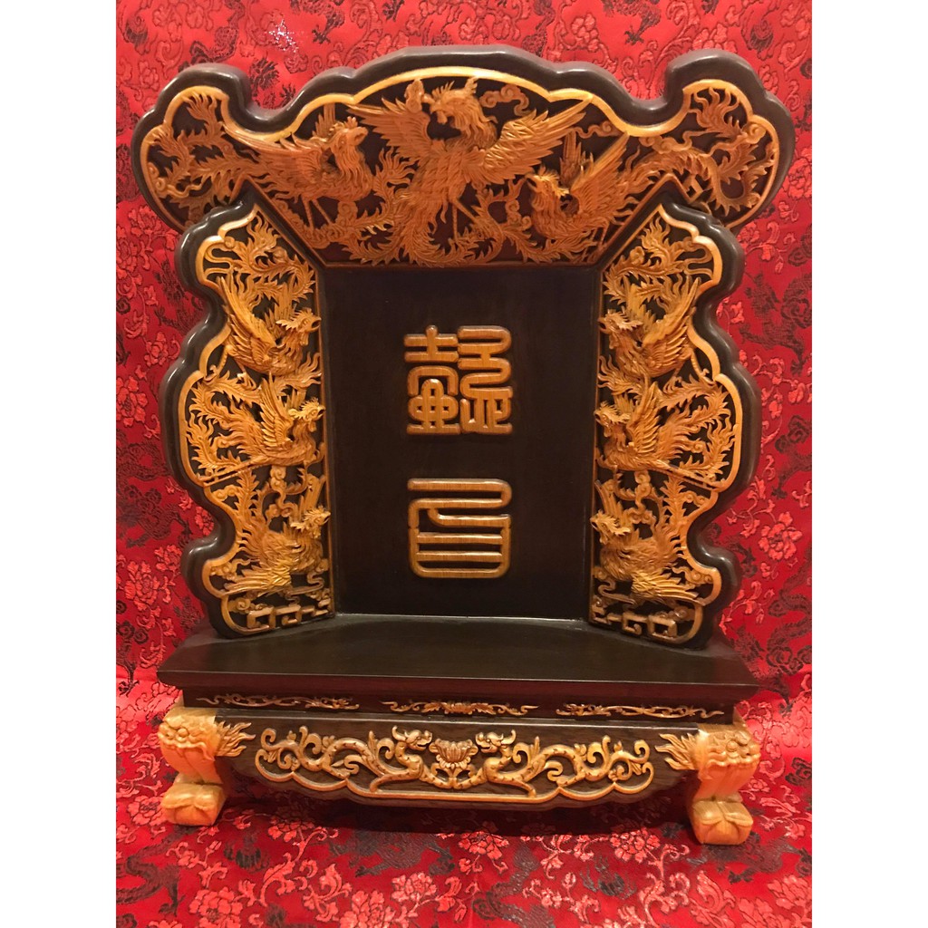 1尺3高九鳳珈苳入黑檀鑲檜木懿旨 蝦皮購物