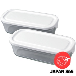 iwaki 玻璃保鮮盒 保鮮盒 耐熱玻璃 500ml SKC3246-W2 一套2個【日本直送】
