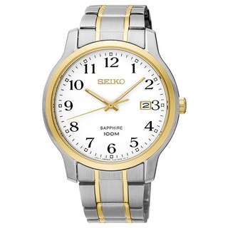 SEIKO SK037 精工錶 7N42-0GE0G(SGEH68P1) 經典雙色數字簡約腕錶/白麵 41mm