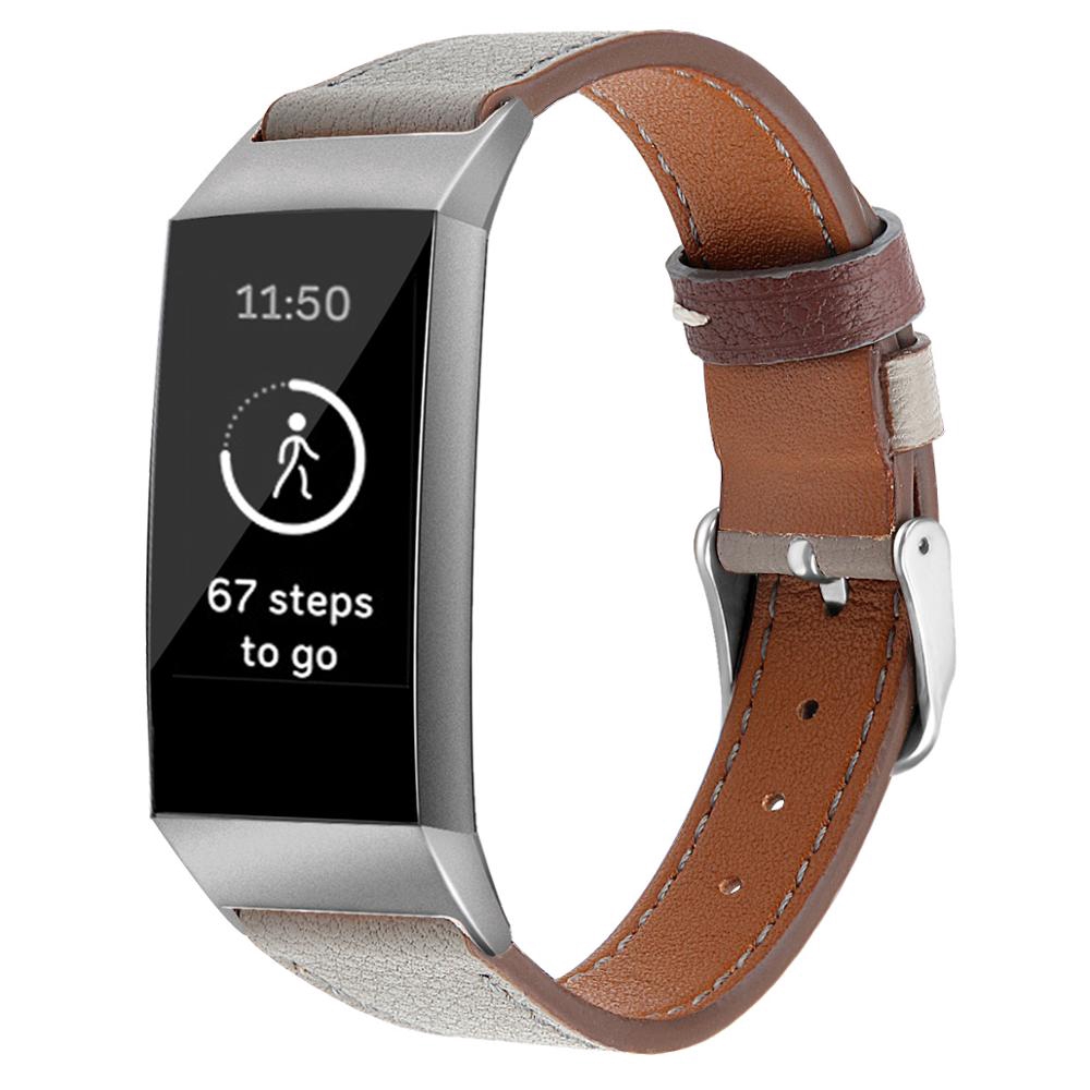 兼容 Fitbit Charge 4 錶帶替換皮革手錶手鍊, 適用於 Fitbit Charge 3 錶帶 63007