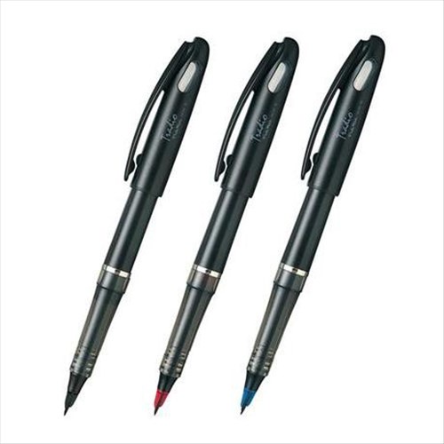 [豆豆購物]日本飛龍牌 Pentel 德拉迪塑膠鋼筆 /內有售筆芯 黑/紅/藍
