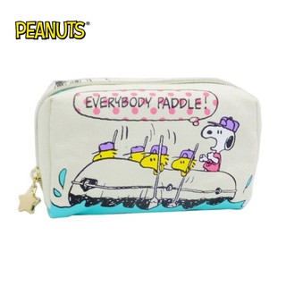 含稅 史努比 帆布 方形筆袋 鉛筆盒 筆袋 收納包 Snoopy PEANUTS 日本正版 生日禮物