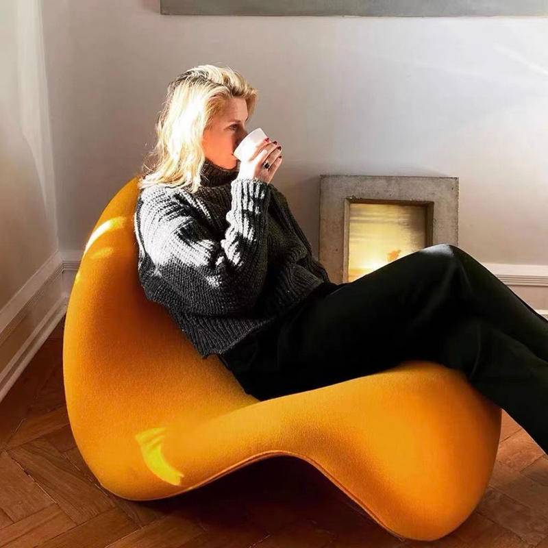 Jon北歐設計師懶人躺椅 網紅ins創意異形休閒躺椅 時尚單人沙發 舌頭椅 懶人沙發 椅子 陽台躺椅