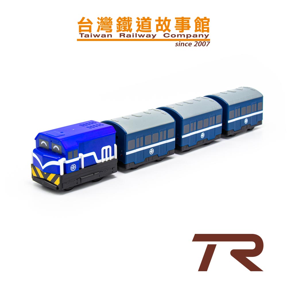 鐵支路模型 QV008T3 台灣鐵路 藍皮解憂號 R100藍 普通車 台鐵迴力車 火車玩具 | TR台灣鐵道故事館
