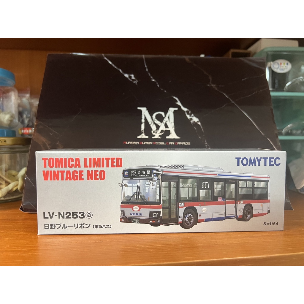 附膠盒 TOMYTEC TOMICA NEO 1/64 LV-N253a 日野 HINO 藍絲帶 東急巴士