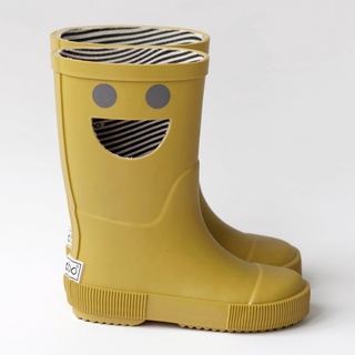 法國BOXBO雨靴-我愛笑瞇瞇(芥末黃)