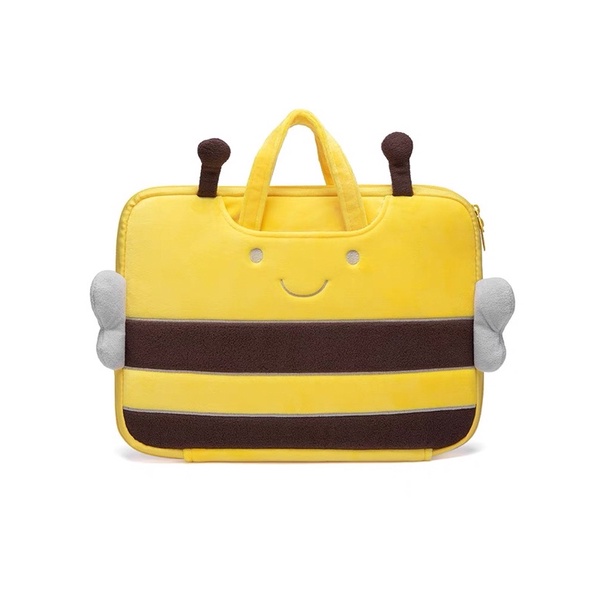 日本迪士尼卡通人物 可愛小熊維尼🍯蜜蜂🐝筆電包 平板包 手提斜跨包 斜背筆電包ʕ•ᴥ•ʔ生日禮物🎁