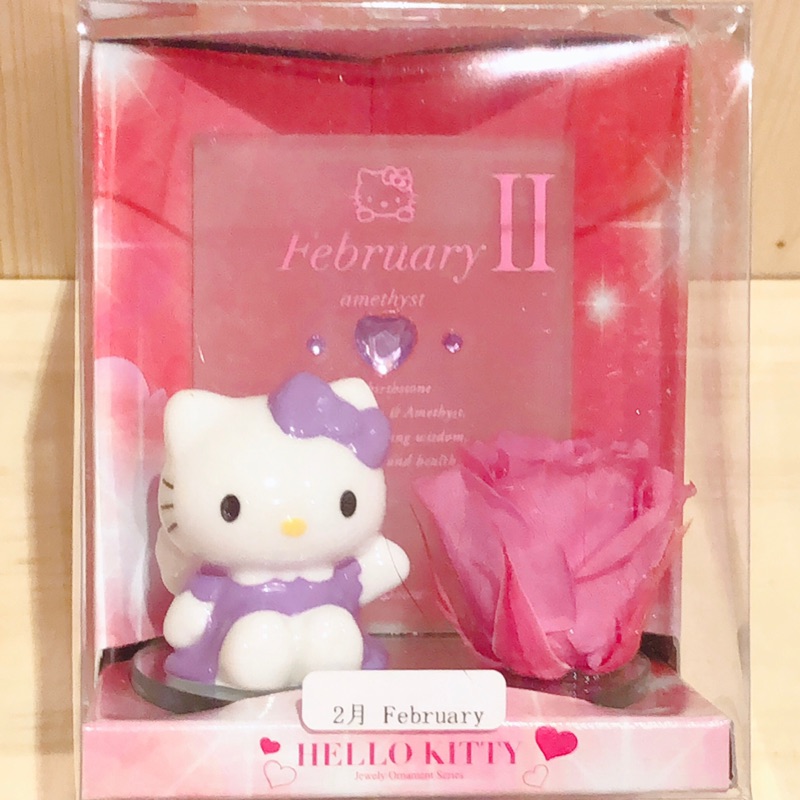 日本進口hello Kitty 生日月份永生花生日禮物幸運寶石 蝦皮購物