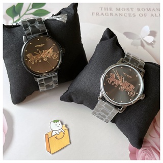 【現貨】COACH 經典馬車手錶 馬車logo 石英錶 不鏽鋼錶帶 女錶