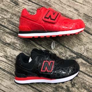 new balance 574 復古鞋 童鞋 米奇 米妮 黏扣帶 紅 黑 聯名款