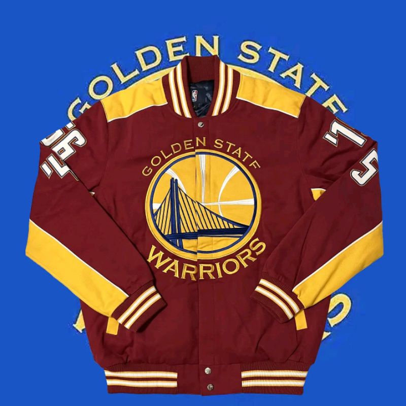 WARRIORS NBA 金州 勇士隊 棒球外套 夾克 嘻哈 饒舌 尺寸L~XXL