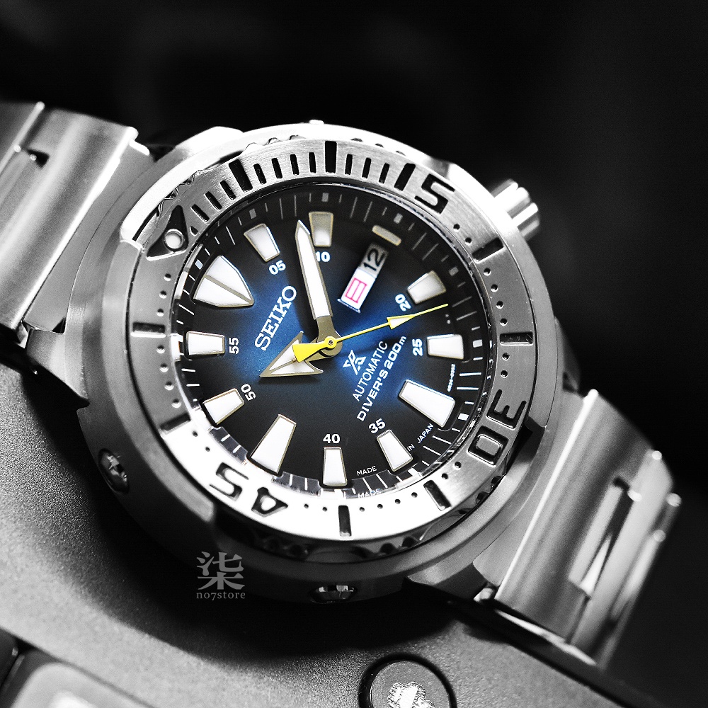 【柒號本舖】SEIKO 精工PROSPEX SCUBA 鮪魚罐頭機械鋼帶腕錶-漸層深藍 / SBDY055 (日本版)