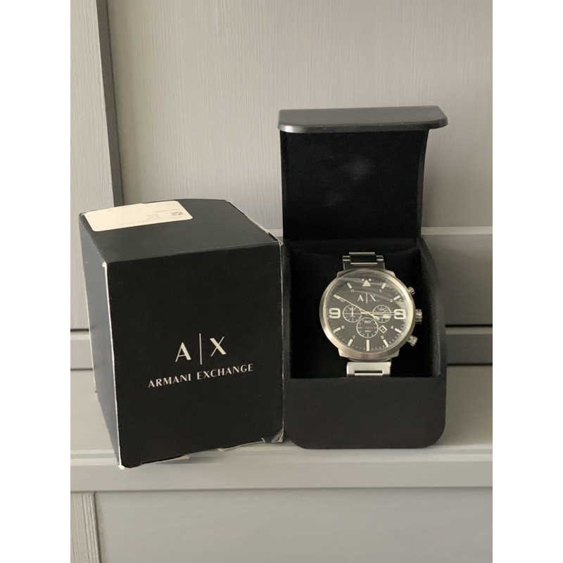 ［全新］ ARMANI EXCHANGE AX1369 經典 黑色錶盤 男士手錶