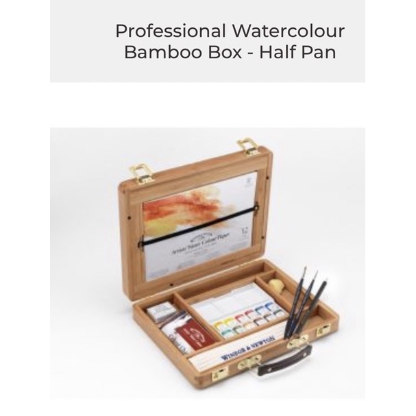 現貨 溫莎牛頓 Winsor newton Professional 0190693 專家級塊狀水彩12色 竹盒 禮盒