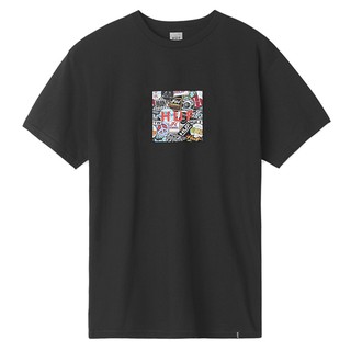 HUF STICKER WARS BOX LOGO TEE 短T 黑【A-KAY0 5折】【TS00758BLAC】