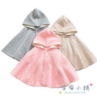 日本兒童披風童裝 純棉連帽斗篷保暖外套-雪倫小舖