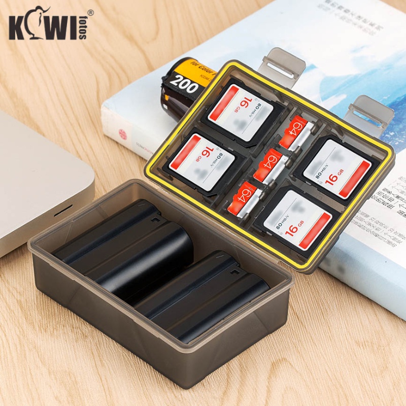 KIWI 2合1相機電池收納盒帶記憶卡槽 NP- FW50 FZ100  LP- E6 E6N  E17 等電池適用