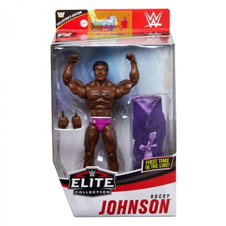 ☆阿Su倉庫☆WWE摔角 Rocky Johnson Elite 80 Figure 傳奇巨星巨石老爸精華版人偶附偶衣