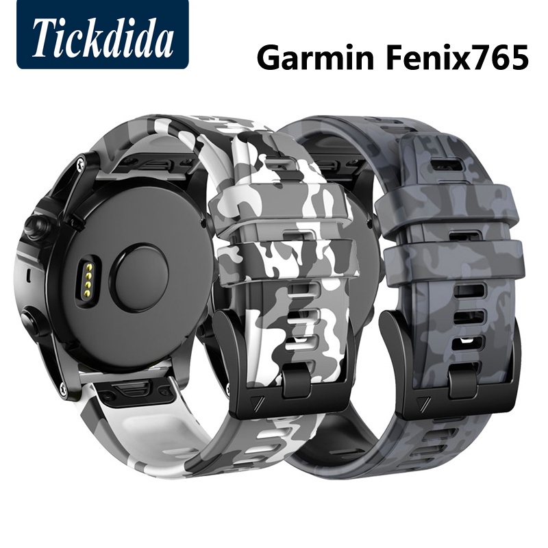 迷彩矽膠錶帶 Garmin Fenix 6X Fenix 7X 7 6 5 5X 快速釋放錶帶 佳明Fenix 3 HR