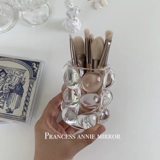 ｜安妮夢鏡｜韓國ins風 圓波波造型刷具玻璃收納桶/刷具桶/筆筒/裝飾品/韓風/收納控/桌上收納/刷具收納 /拍照道具