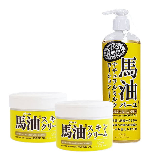 Berry嚴選 日本 Loshi 馬油乳液 保濕潤澤護膚霜 乾燥肌 滋潤 馬油 乳液 潤膚 護膚霜 保濕 身體乳液