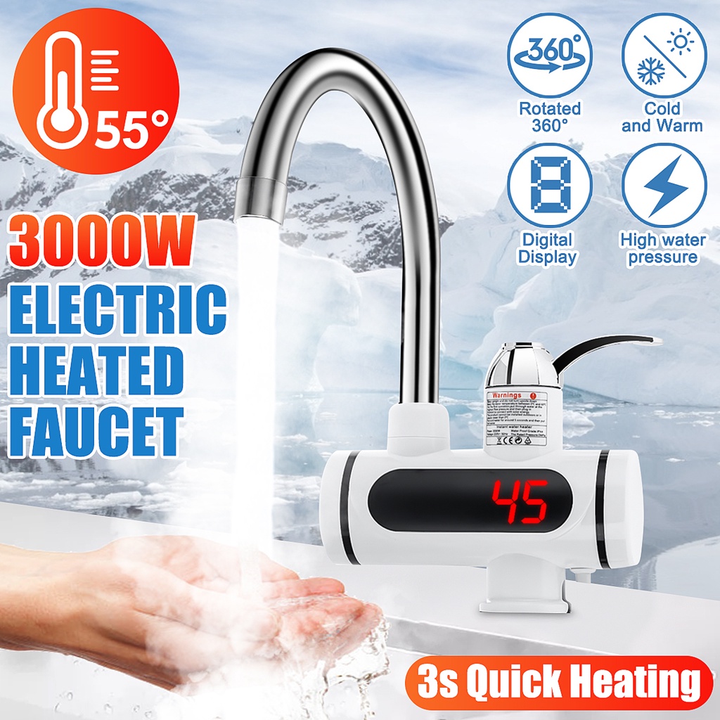 3000w 電廚房熱水器水龍頭即熱式熱水器水龍頭加熱器冷加熱水龍頭即熱式水