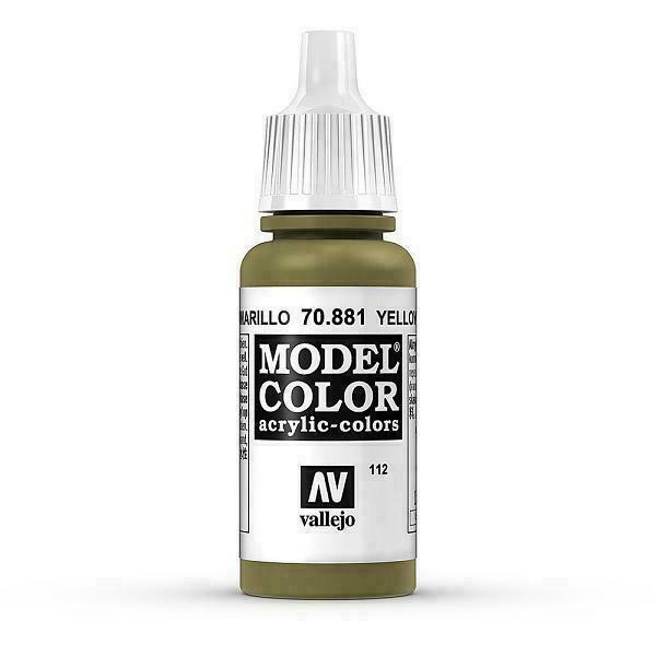 Acrylicos Vallejo AV水漆 模型色彩 Model Color 112 70881 偏暗黃綠色 17ml