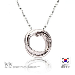 KURO-SHOP韓國進口 銀色鍊 銀色環 項鍊