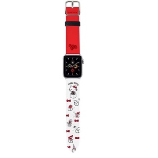 三麗鷗 系列 Apple Watch 皮革 錶帶 Hello Kitty 經典格子