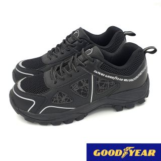 【MEI LAN】GOOD YEAR 固特異 CNS認證 輕量 透氣 鋼頭鞋 安全鞋 防臭 止滑 03960 黑
