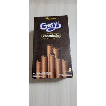 印尼 GERY Chocolatos Dark 巧克力威化捲心餅 20入*16g