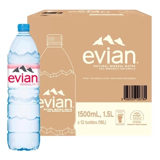 Evian 天然礦泉水 1500毫升 X 12入 costco 好市多 進口 礦泉水 瓶裝水