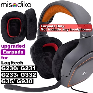 Misodiko 升級的耳墊墊可替代 Logitech G230 G231 G233 G332 G35 G930 遊戲耳