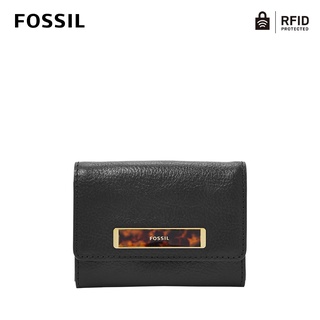 FOSSIL Blake 釦式掀蓋RFID零錢短夾-黑色 SL7946001