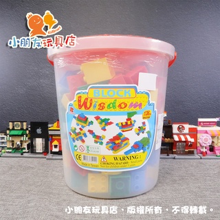 【🇹🇼臺製積木】現貨 FY-715 136PCS圓透明桶 積木 幼兒大顆粒 得寶樂高相容4710937352122