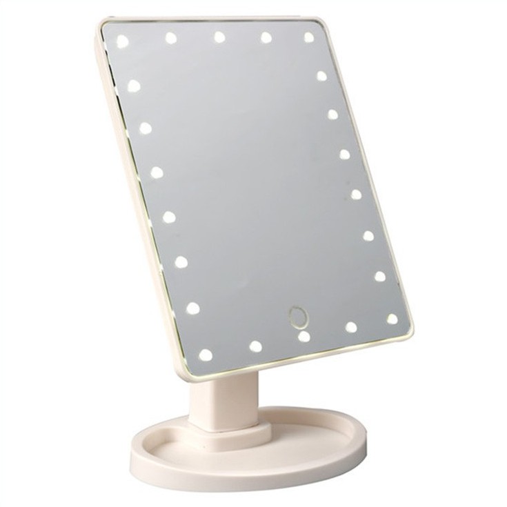 【台韓家】LED 22燈 方型化妝鏡 LED補光化妝鏡 方形多功能收納鏡 「台灣現貨」（不含運費低消滿99元出貨）