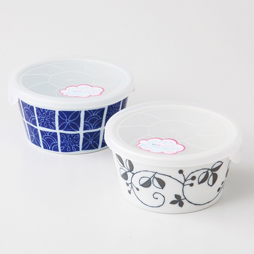 現貨 美濃燒對碗 日本製 11cm 日式花紋 美濃器皿 附保鮮蓋 小菜皿 保鮮盒 湯碗 餐具 日本陶瓷 日本進口
