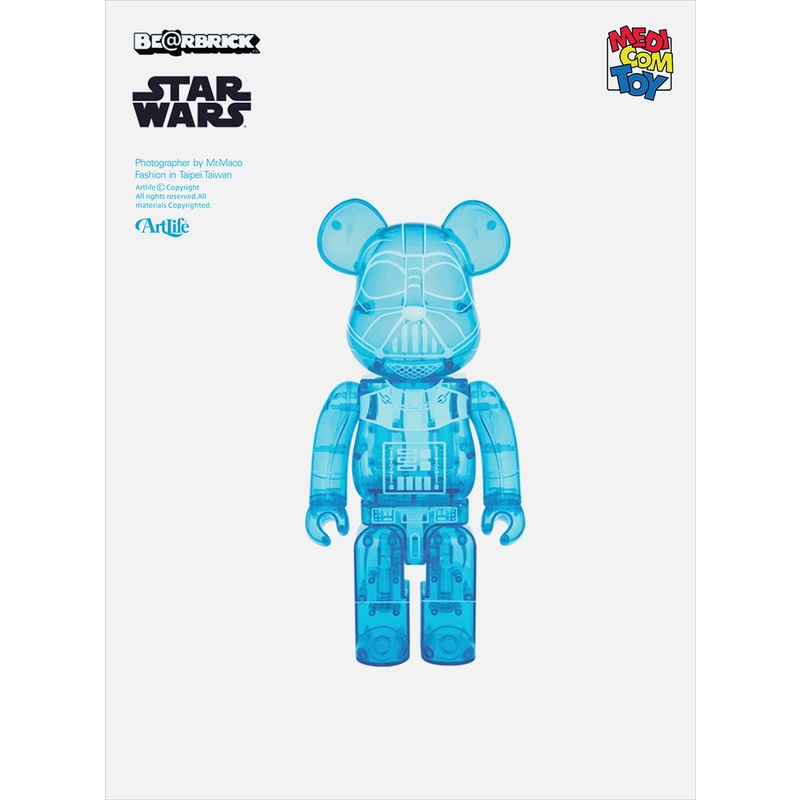 ArtLife @ MEDICOM 2015 Be@rbrick 400% HOLOGRAPHIC 星際大戰 透明黑武士