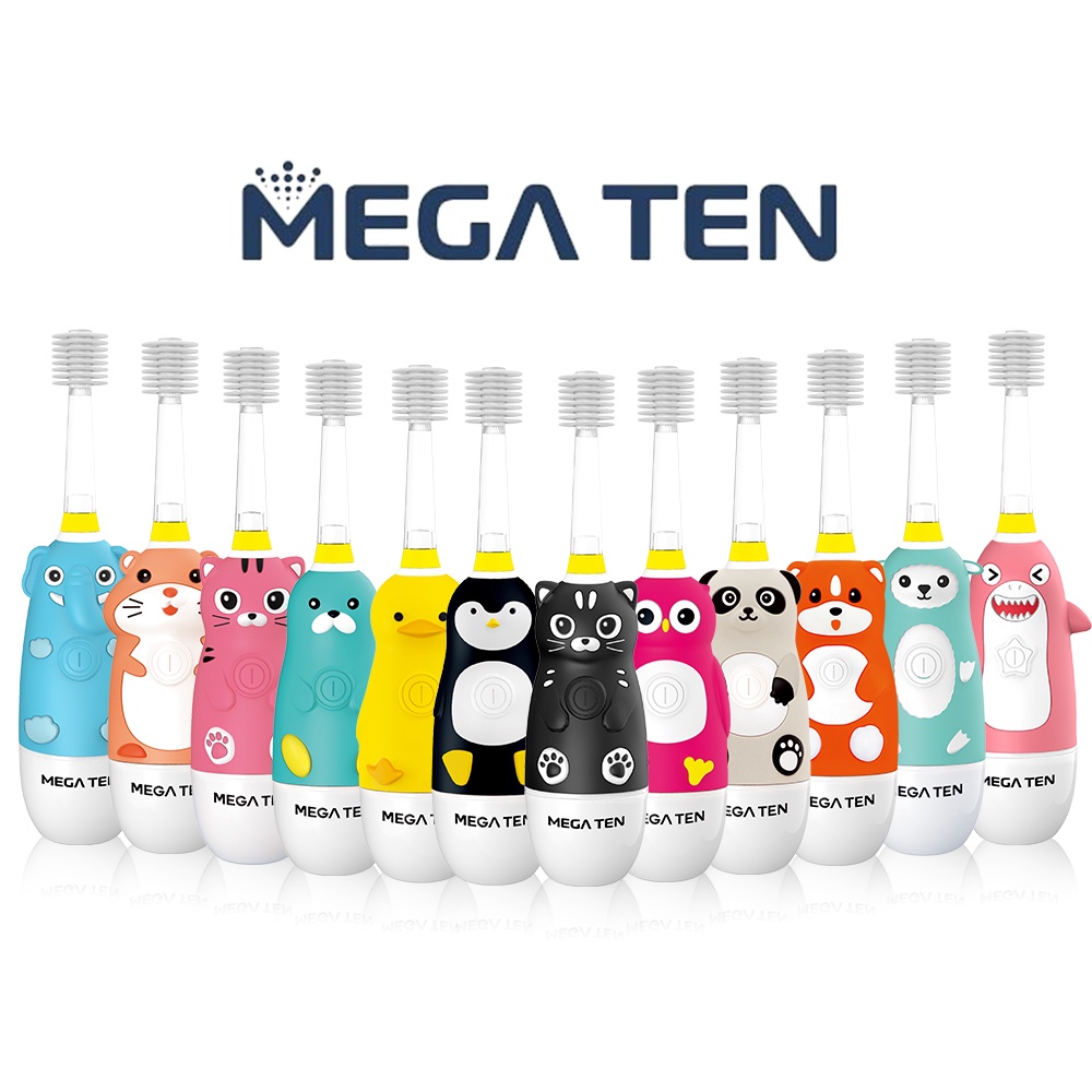 經濟組【MEGA TEN】 360兒童電動牙刷+刷頭2入-【親子良品】