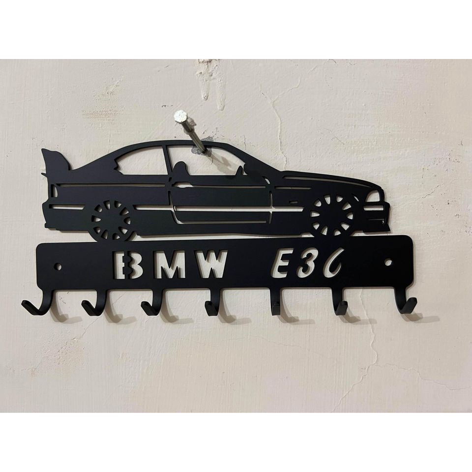 BMW E36 造型金屬鑰匙圈掛勾 寬20CM