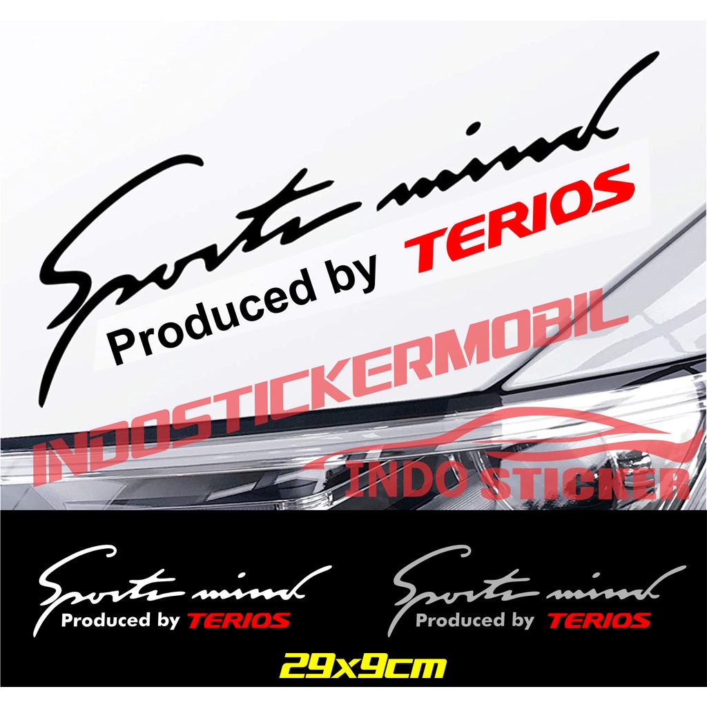 Terios 汽車引擎蓋貼紙 sportmind 運動汽車貼紙大發全新 terios