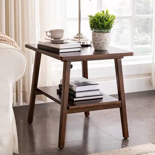 【創意簡約】優質/實木沙發邊幾簡約方桌小茶幾角幾客廳經濟型邊桌小桌子角櫃木質