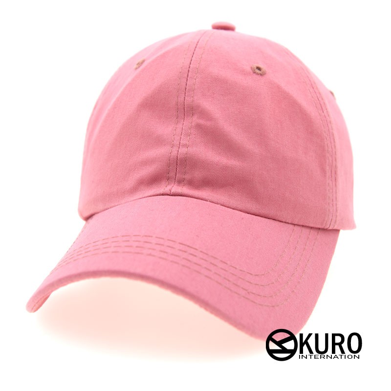KURO-SHOP韓版水洗黃色老帽棒球帽布帽(可客製化電繡)