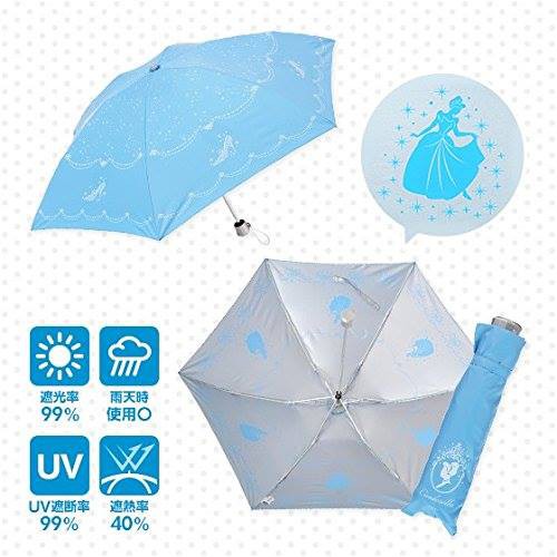 日本迪士尼商店fantamiliar灰姑娘晴雨兼用折疊傘 蝦皮購物