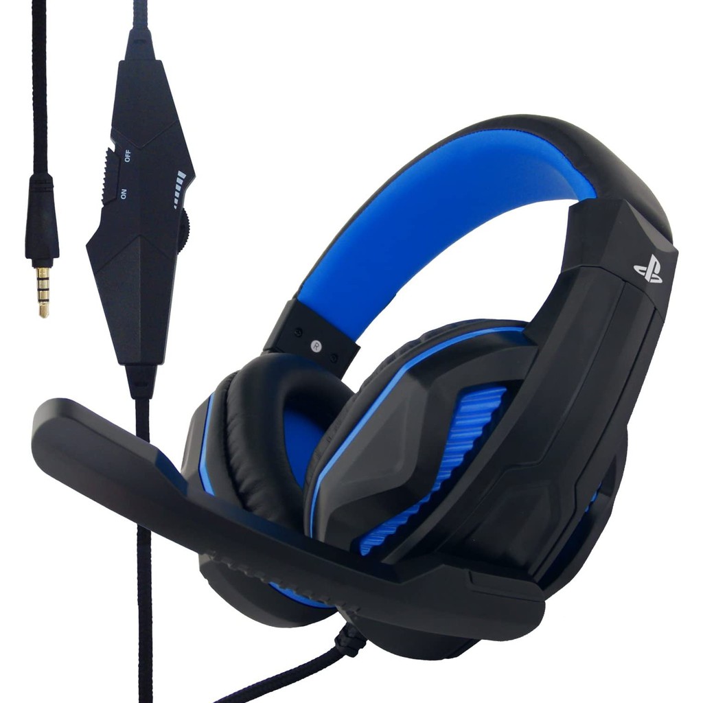 全新PS4周邊 原廠授權 Gaming Headset 掛耳式遊戲耳機麥克風 藍黑色 耳罩式【歡樂交易屋】